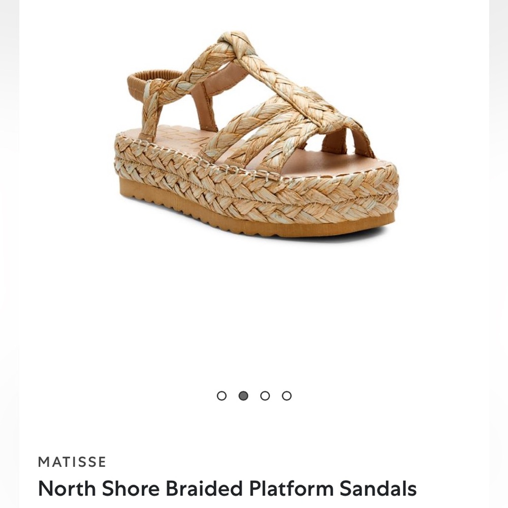 Matisse Tan Braided Platform Sandals